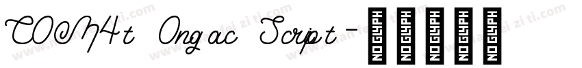 COM4t Ongac Script字体转换